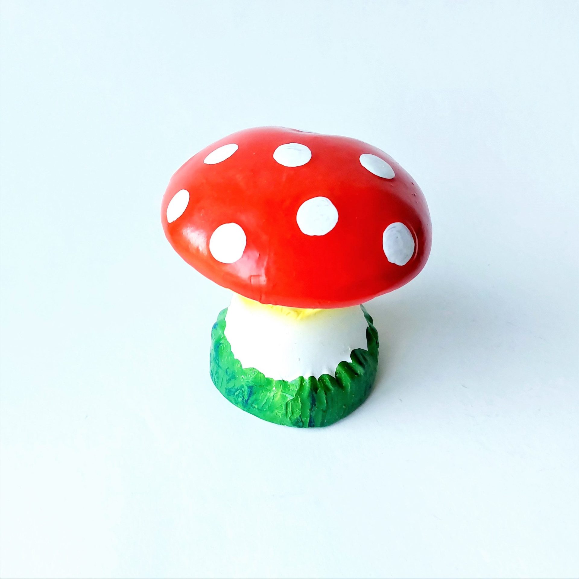 Ceramic Mushroom / Painted by Hand / Mushroom Art / Mushroom Statue