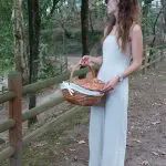 Wicker Picnic Basket - Oval Cream - Medium