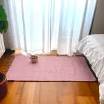 Small Light Pink Rug- 60x110cm - Ring Line Rug