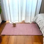 Small Light Pink Rug- 60x110cm - Ring Line Rug