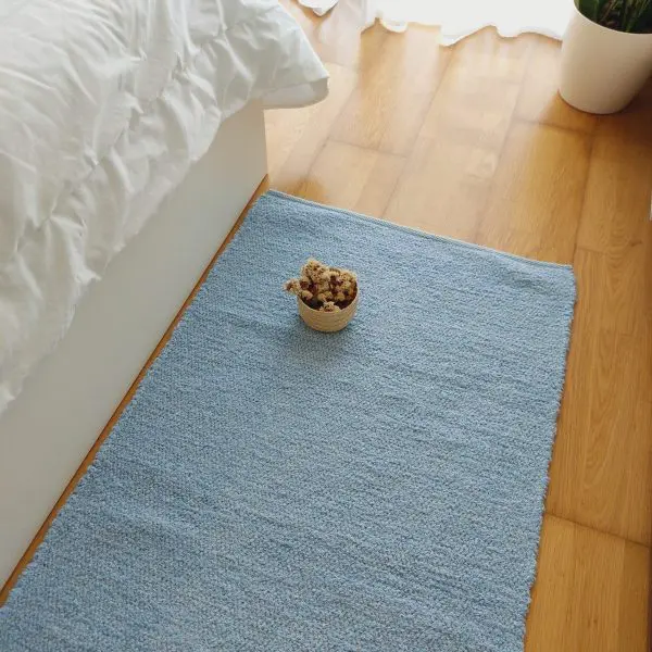 Medium Baby Blue Rug - 70x140cm - Ring Line Rug