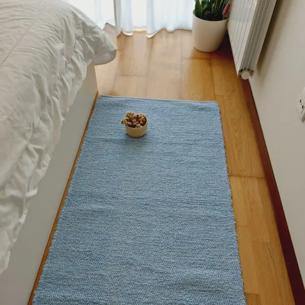 Medium Baby Blue Rug - 70x140cm - Ring Line Rug