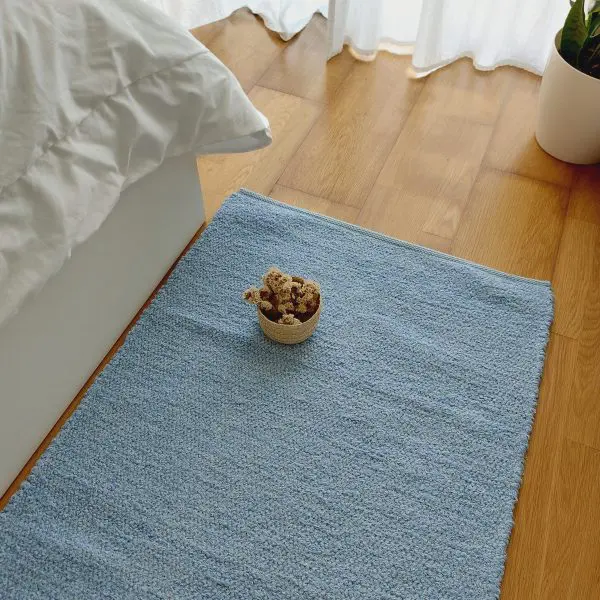 Medium Baby Blue Rug - 70x140cm - Ring Line Rug