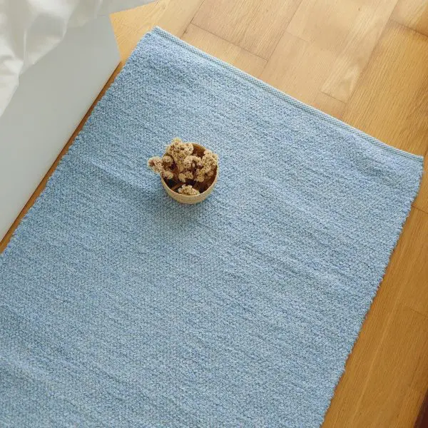 Medium Baby Blue Rug - 70x140cm - Ring Line Rug