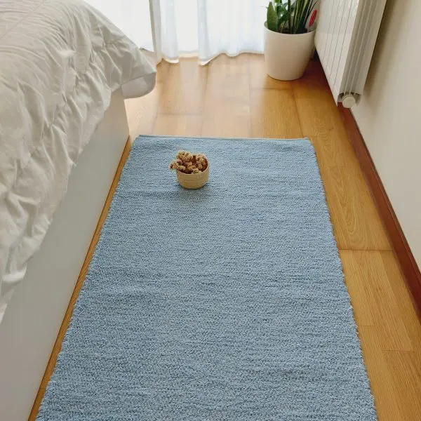 Medium Baby Blue Rug - 70x140cm - Ring Line Rug