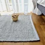 Medium Light Grey Rug - 70x140cm - Ring Line Rug