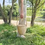 Wicker Handbag Jane Birkin Style - Medium Size