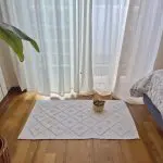 Small White Rug - 50x100cm - Knotted Rug