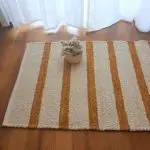 Small Cream and Yellow Rug - 60x100cm - Ring Line Rug