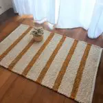 Small Cream and Yellow Rug - 60x100cm - Ring Line Rug