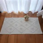 small beige rug geometric