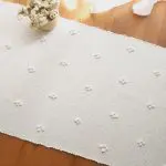 Small White Rug - 50x100cm - Knotted Rug
