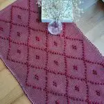 Small Red Wine Rug - 50x100cm - Knotted Rug