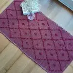 Small Red Wine Rug - 50x100cm - Knotted Rug