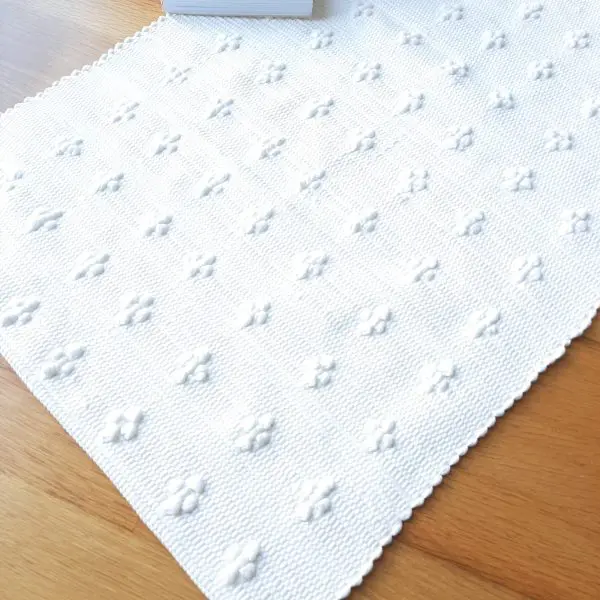 Small White Rug - Knotted Rug