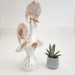 Extra Large White and Gold Portuguese Rooster - 40cm