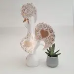 Extra Large White and Gold Portuguese Rooster - 40cm