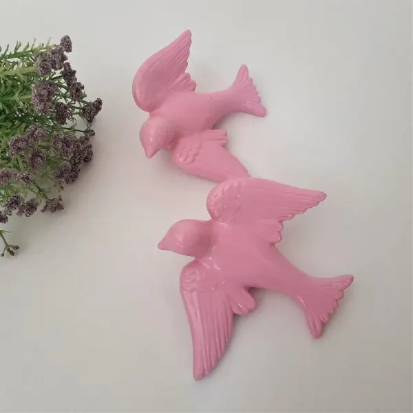 Hand Painted Baby Pink Swallow