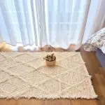Small Cream Rug Diamond - 50x100cm - Soft Rug