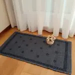 Small Marine Blue Rug - Knotted Rug