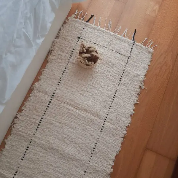 long cream runner rug