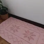 Small Old Pink Rug - Knotted Rug