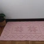 Small Old Pink Rug - Knotted Rug