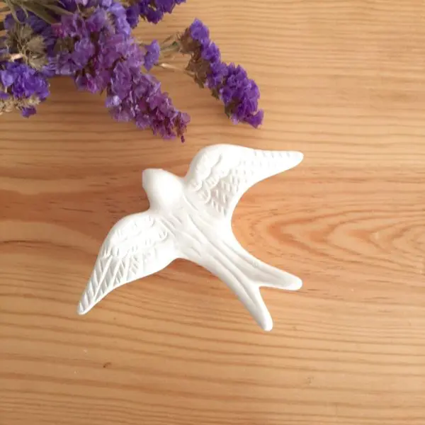 Ceramic Bird To Paint With Relief