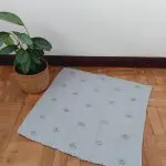 Mini Grey Rug - 50x50cm - Knotted Rug
