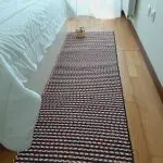Runner Rug Black White Red 200cm - Traditional Rug