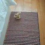 Runner Rug Black White Red 200cm - Traditional Rug