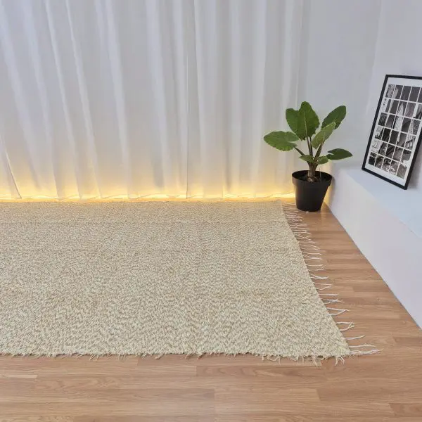 Extra Large Mixed Cream Brown Rug - 200x300cm - Soft Rug