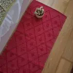Runner Rug Red - 50x200cm - Knotted Rug
