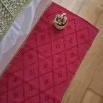 Runner Rug Red - 50x200cm - Knotted Rug