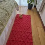Runner Rug Red - 50x200cm - Knotted Rug