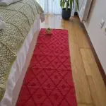 Runner Rug Red - 50x200cm - Knotted Rug