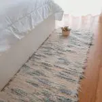 Long Cream Blue Rug - 50x200cm - Soft Rug