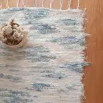Long Cream Blue Rug - 50x200cm - Soft Rug