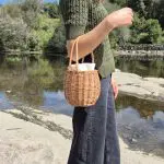 Wicker Bucket Bag