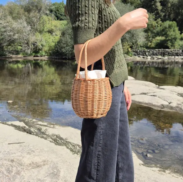 Wicker Bucket Bag