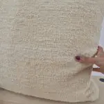 Handwoven Cream Cushion 50x50cm Made in Recycled Cotton