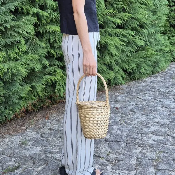 Wicker Handbag Jane Birkin Style - Small Size