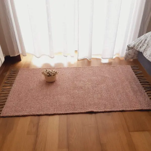 Small Pastel Pink Rug - 60x110cm - Ring Line Rug