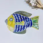 Extra Large Ceramic Fish - Blue and Green Fish