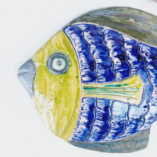 Extra Large Ceramic Fish - Blue and Green Fish