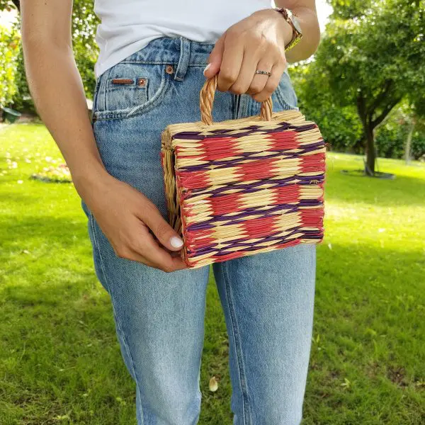 Mini Reed Basket Bag