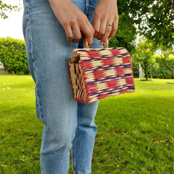 Mini Reed Basket Bag