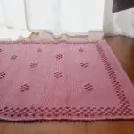 Small Pink Rug - 50x100cm - Knotted Rug
