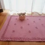 Small Pink Rug - 50x100cm - Knotted Rug