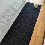 Long Black Runner Rug - 60x300cm - Ring Line Rug